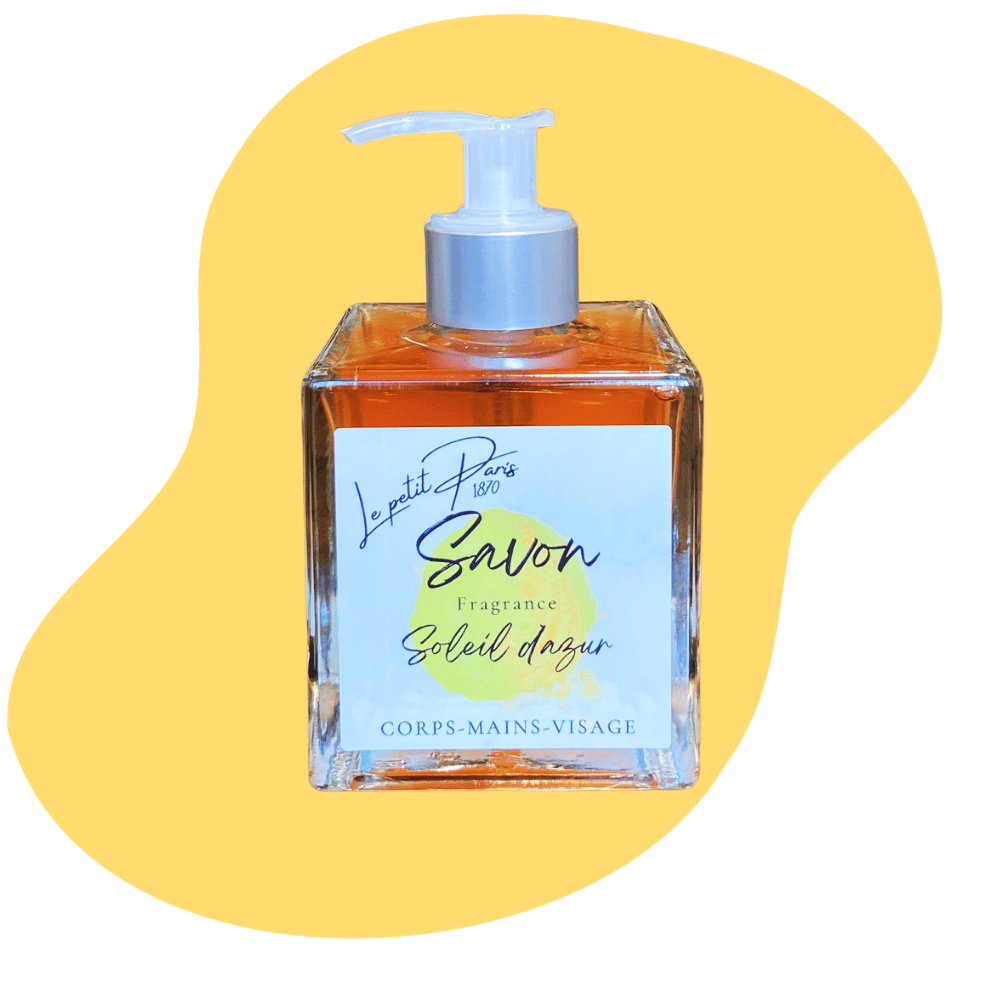 Savon traditionnel soleil d'azur naturel et artisanal, fabriqué en Alsace
